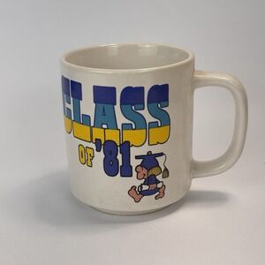 80s CLASS OF 81 Mug Cup Wallace Berrie & Co.  Collector Mugs Graduate Coffee